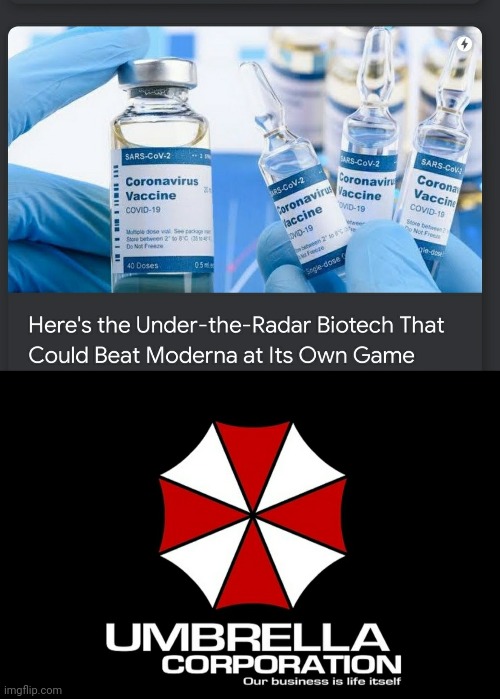 Vaccine | image tagged in umbrella corporation,t virus,money | made w/ Imgflip meme maker