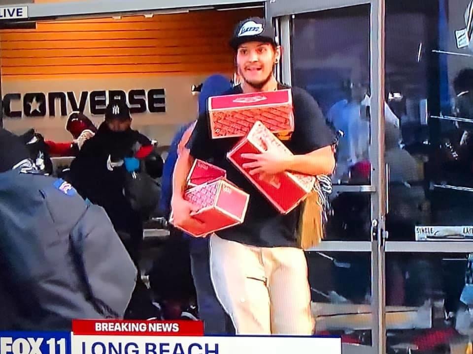 Long Beach looter Blank Meme Template