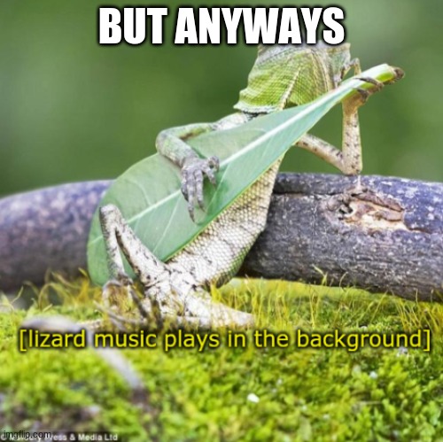 Lizard | BUT ANYWAYS | image tagged in lizard | made w/ Imgflip meme maker