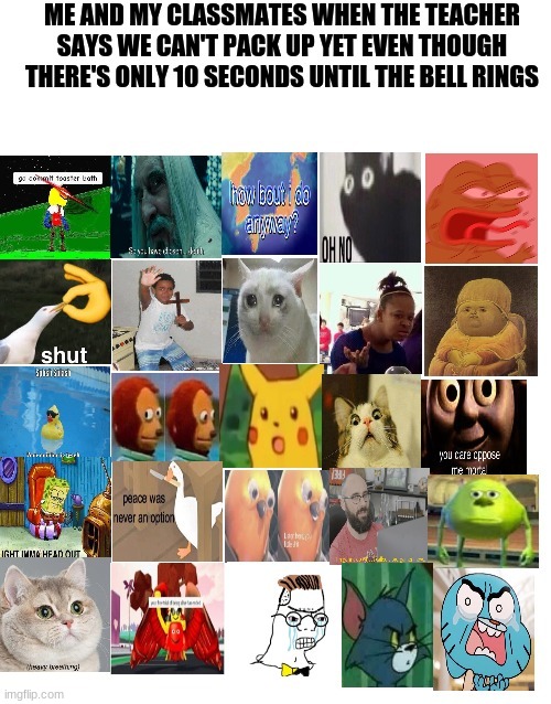 If you are still in school and can't relate...just wow | image tagged in school meme,funny,relatable | made w/ Imgflip meme maker