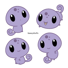 Cute Purple Lizards Blank Meme Template