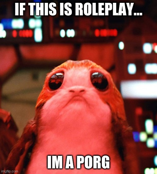 StarWars | IF THIS IS ROLEPLAY... IM A PORG | image tagged in starwars | made w/ Imgflip meme maker