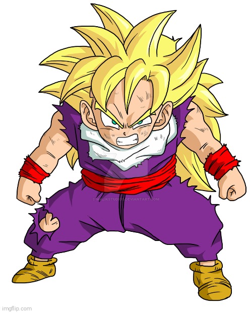 SSJ Kid Gohan | image tagged in ssj kid gohan | made w/ Imgflip meme maker