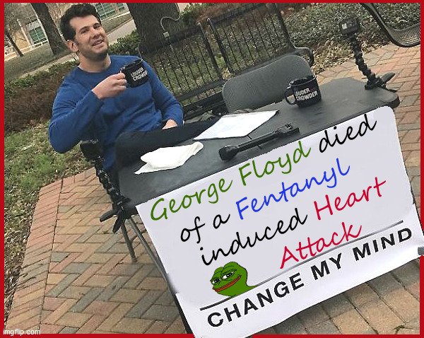 George Floyd died of a Heart Attack | image tagged in george floyd,blm,political meme,true,fatcs,medical fatcs | made w/ Imgflip meme maker