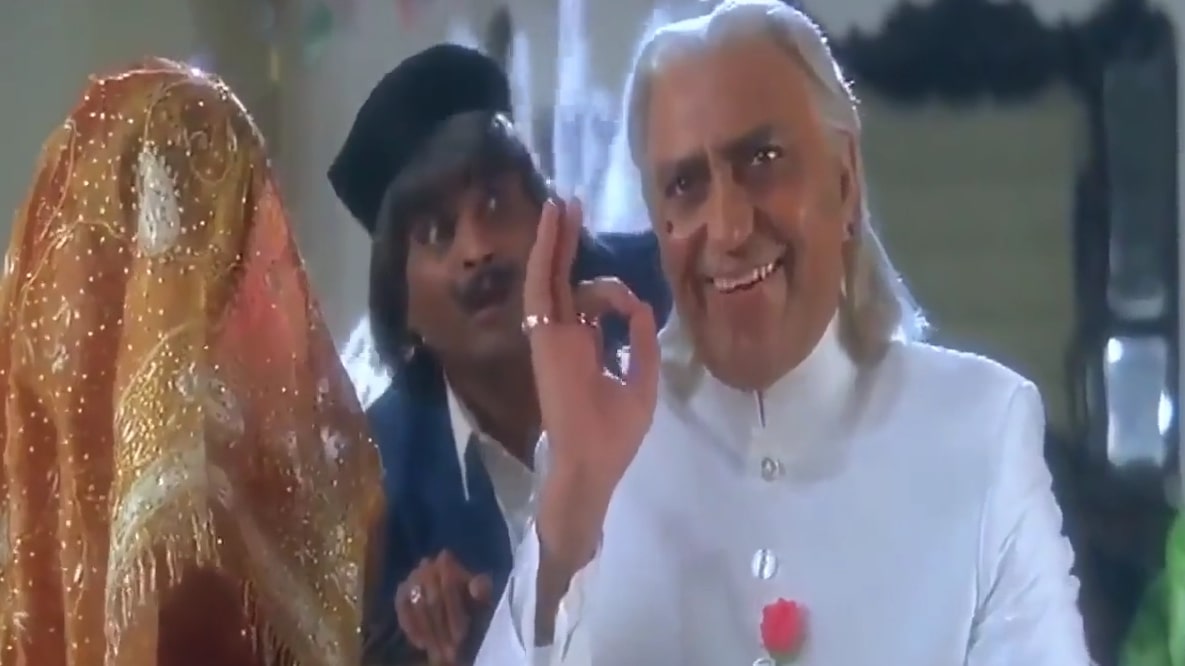 High Quality Amrish Puri hand gesture Blank Meme Template