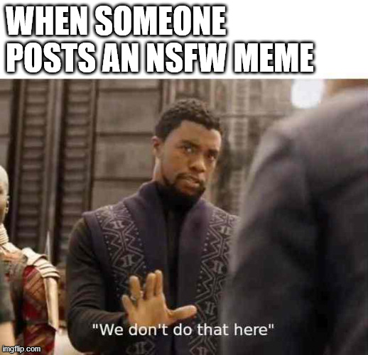 we dont do that here | WHEN SOMEONE POSTS AN NSFW MEME | image tagged in we dont do that here | made w/ Imgflip meme maker