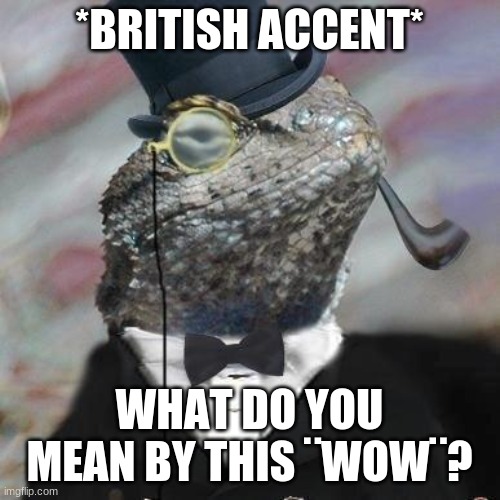 Lizard Squad | *BRITISH ACCENT* WHAT DO YOU MEAN BY THIS ¨WOW¨? | image tagged in lizard squad | made w/ Imgflip meme maker