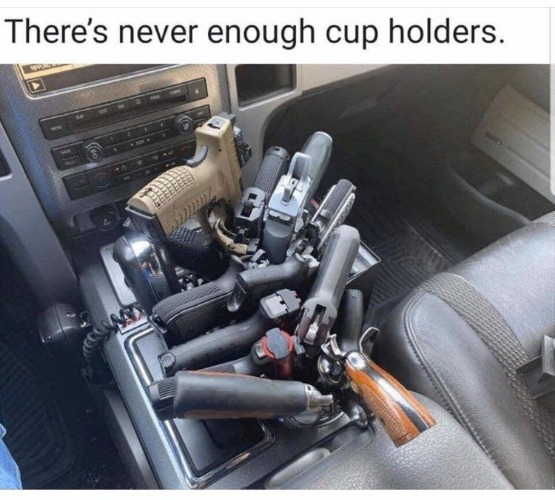 There's never enough cup holders when Antifa is around | image tagged in 2nd amendment,gun rights,militia,sjw triggered,triggered liberal,super_triggered | made w/ Imgflip meme maker
