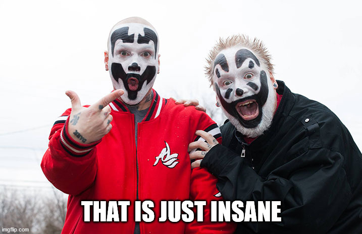 Insane Clown Posse | THAT IS JUST INSANE | image tagged in insane clown posse | made w/ Imgflip meme maker