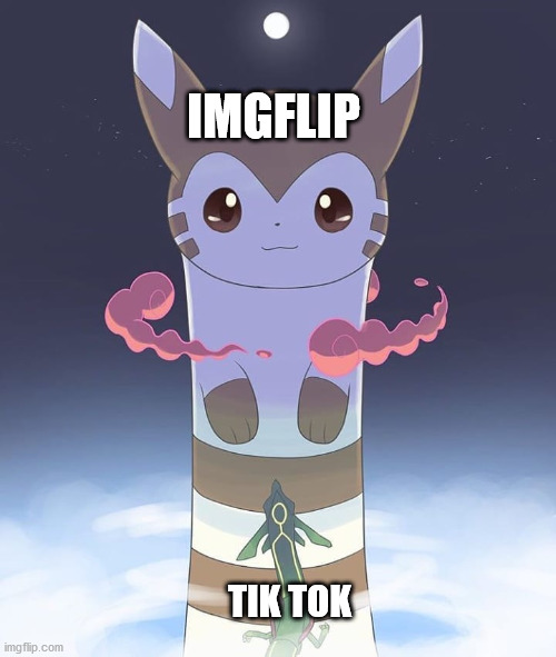 Viva imgflip! | IMGFLIP; TIK TOK | image tagged in giant furret,memes,pokemon,tik tok | made w/ Imgflip meme maker