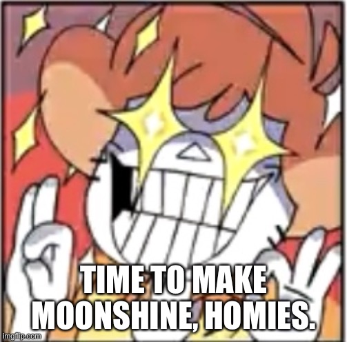 Double Finger Circle Guy | TIME TO MAKE MOONSHINE, HOMIES. | image tagged in double finger circle guy | made w/ Imgflip meme maker