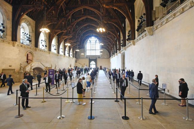 Q in Westminster hall Blank Meme Template