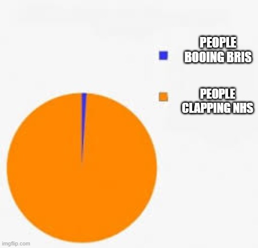 Pie Chart Meme | PEOPLE BOOING BRIS; PEOPLE CLAPPING NHS | image tagged in pie chart meme | made w/ Imgflip meme maker