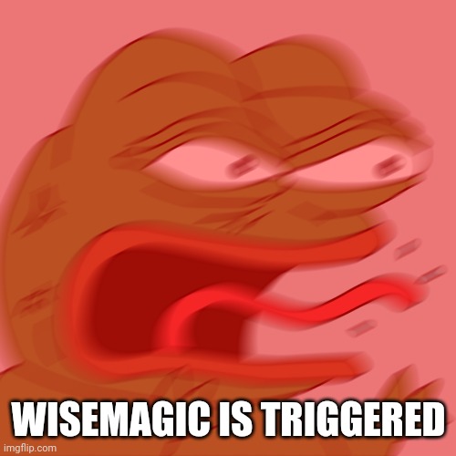 Rage Pepe | WISEMAGIC IS TRIGGERED | image tagged in rage pepe | made w/ Imgflip meme maker