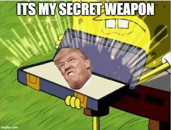 Spongbob secret weapon | ITS MY SECRET WEAPON | image tagged in spongbob secret weapon | made w/ Imgflip meme maker
