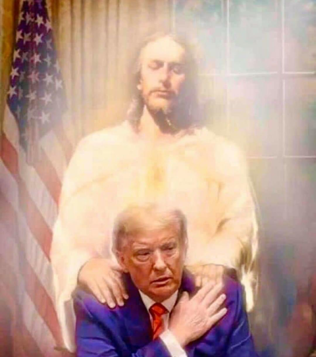 Trump and Jesus Blank Meme Template