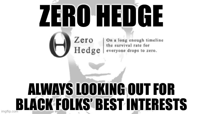 When they repeat concerns aired by this dodgy source. | ZERO HEDGE; ALWAYS LOOKING OUT FOR BLACK FOLKS’ BEST INTERESTS | image tagged in zerohedge,protest,protests,riots,riot,libertarian | made w/ Imgflip meme maker