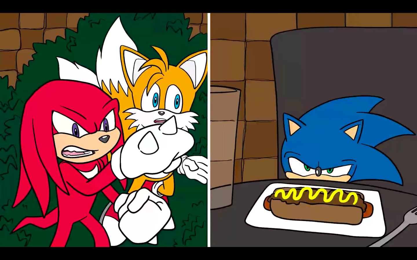 Knuckles yelling at Sonic Blank Meme Template