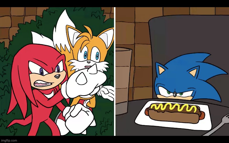 Knuckles yelling at Sonic | image tagged in knuckles yelling at sonic | made w/ Imgflip meme maker