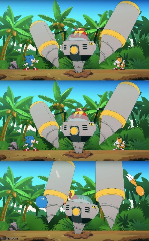 Eggman gets harassed | image tagged in eggman gets harassed | made w/ Imgflip meme maker