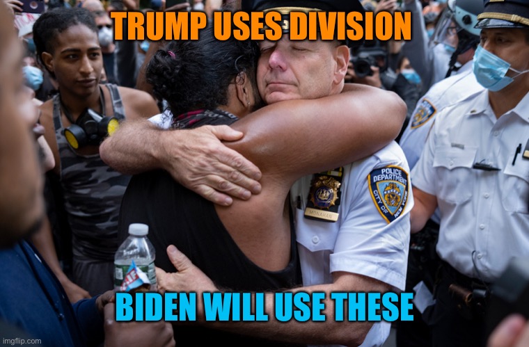 TRUMP USES DIVISION BIDEN WILL USE THESE | made w/ Imgflip meme maker