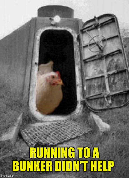 RUNNING TO A BUNKER DIDN’T HELP | made w/ Imgflip meme maker