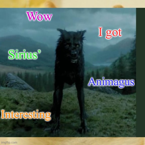 Well i am brave | Wow; I got; Sirius’; Animagus; Interesting | image tagged in meme,sirius black | made w/ Imgflip meme maker