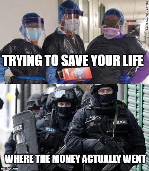 TRYING TO SAVE YOUR LIFE WHERE THE MONEY ACTUALLY WENT | made w/ Imgflip meme maker