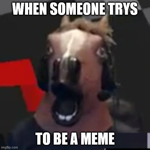 meme | WHEN SOMEONE TRYS; TO BE A MEME | image tagged in kreekcraft | made w/ Imgflip meme maker