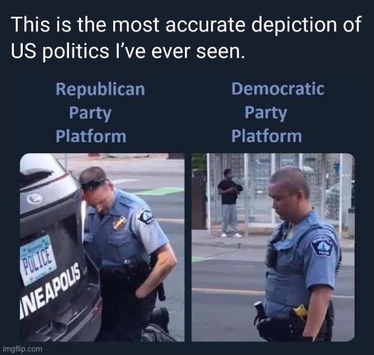 Oof | image tagged in democrats,democratic party,repost,politics,police brutality,republican party | made w/ Imgflip meme maker