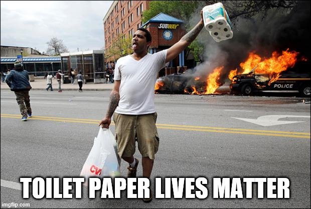 TP Looter | TOILET PAPER LIVES MATTER | image tagged in tp looter | made w/ Imgflip meme maker