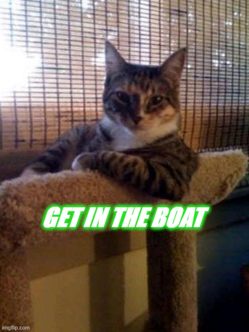 The Most Interesting Cat In The World | GET IN THE BOAT | image tagged in memes,the most interesting cat in the world | made w/ Imgflip meme maker