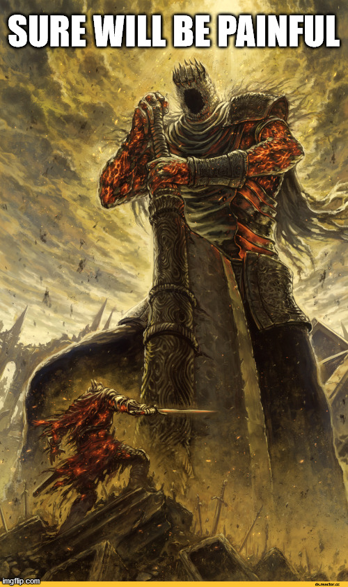 Fantasy Painting | SURE WILL BE PAINFUL | image tagged in fantasy painting | made w/ Imgflip meme maker