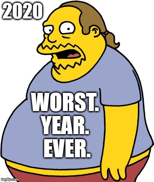 Worst. Year. Ever. |  2020; WORST. 
YEAR. 
EVER. | image tagged in memes,comic book guy | made w/ Imgflip meme maker