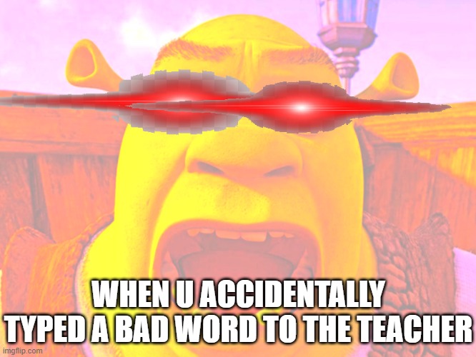 when u accidentally typed a bad word to the teacher | WHEN U ACCIDENTALLY TYPED A BAD WORD TO THE TEACHER | image tagged in online school | made w/ Imgflip meme maker