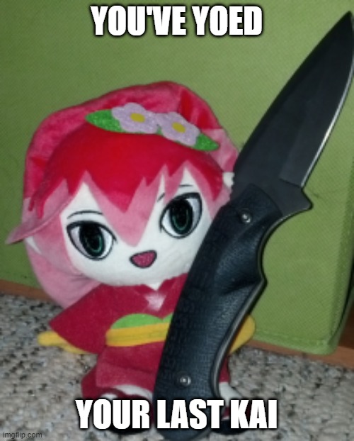 Knife Camellia | YOU'VE YOED; YOUR LAST KAI | image tagged in knife camellia | made w/ Imgflip meme maker