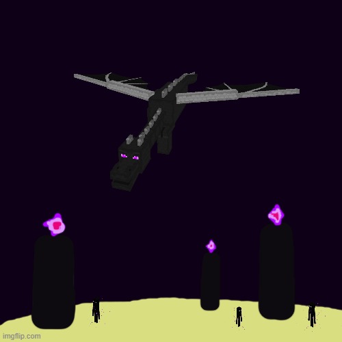 Just some Ender Dragon art to brighten your day :) | image tagged in memes,blank transparent square,ender dragon,the end,enderman,charts | made w/ Imgflip meme maker