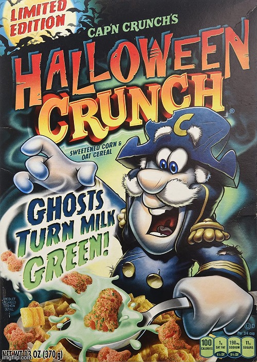 Wtf cereal Halloween crap? | image tagged in crap,cereal | made w/ Imgflip meme maker
