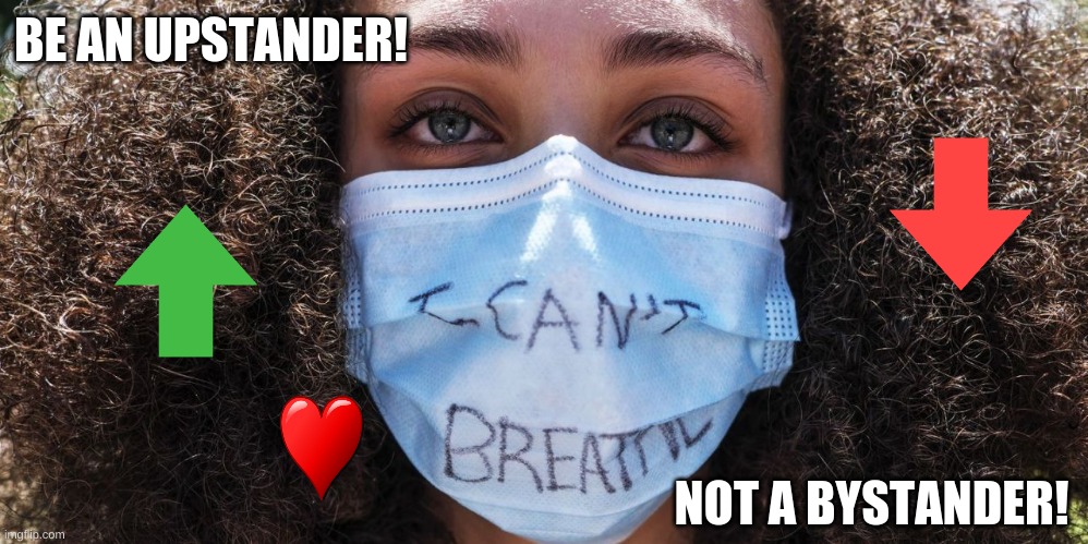 Stand Up! | BE AN UPSTANDER! NOT A BYSTANDER! | image tagged in protesters | made w/ Imgflip meme maker