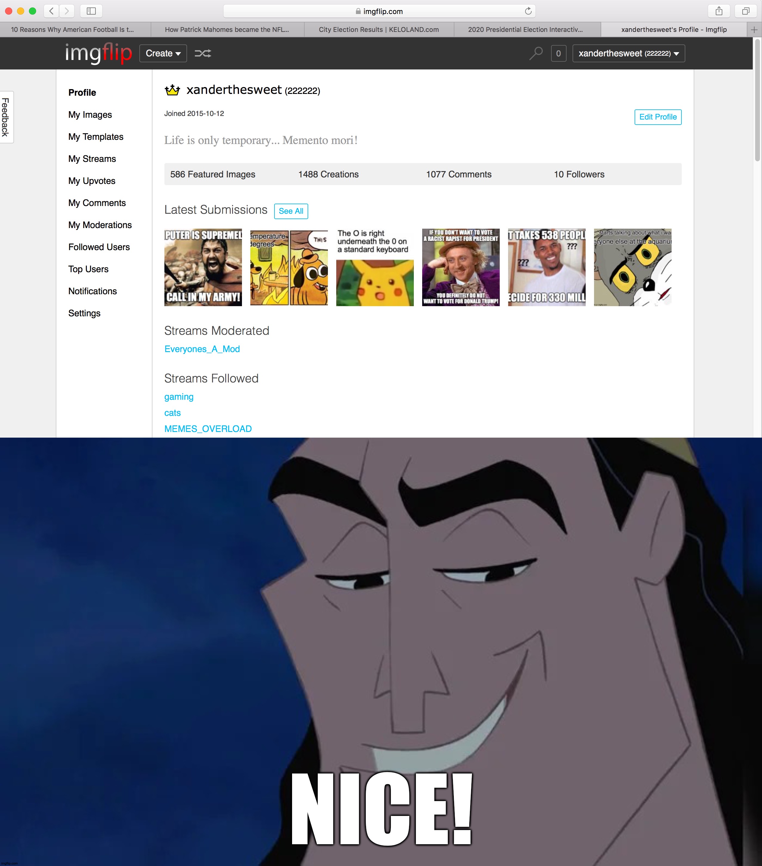 Got all 6 numbers! | NICE! | image tagged in nice kronk,memes,nice,imgflip points | made w/ Imgflip meme maker