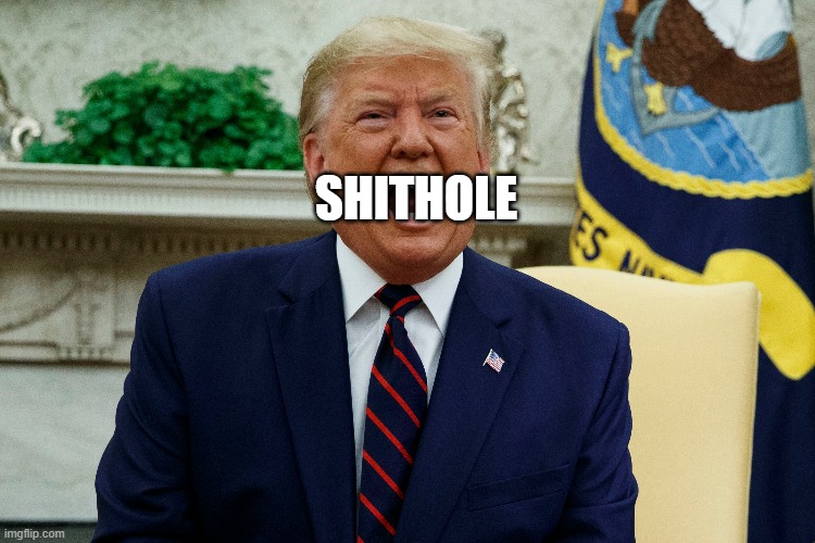 THE SHITHOLE RACIST IMPEACHED SOON TO BE EX-PRESIDENT | SHITHOLE | image tagged in shut your shithole,stop lying,racist,impeached,traitor | made w/ Imgflip meme maker