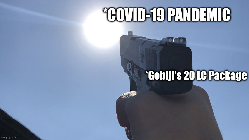 *COVID-19 PANDEMIC; *Gobiji's 20 LC Package | image tagged in funny | made w/ Imgflip meme maker