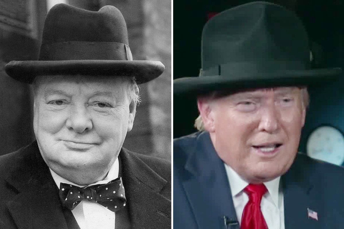 Churchill real Trump fake news Blank Meme Template