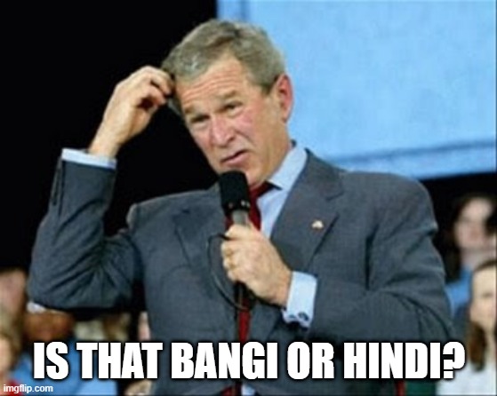 whut? | IS THAT BANGI OR HINDI? | image tagged in whut | made w/ Imgflip meme maker