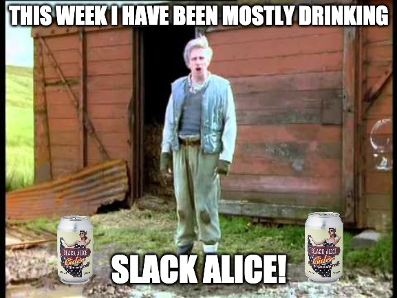 Celtic Marches Slack Alice | THIS WEEK I HAVE BEEN MOSTLY DRINKING; SLACK ALICE! | image tagged in jesse fast show | made w/ Imgflip meme maker