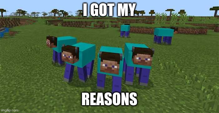 me and the boys | I GOT MY REASONS | image tagged in me and the boys | made w/ Imgflip meme maker