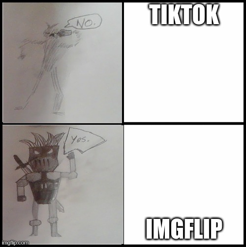 Uno scribble and anime | TIKTOK; IMGFLIP | image tagged in blank drake format | made w/ Imgflip meme maker