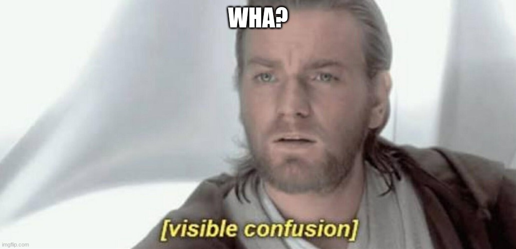 Visible Confusion | WHA? | image tagged in visible confusion | made w/ Imgflip meme maker