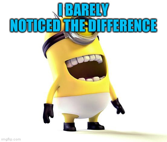 I BARELY NOTICED THE DIFFERENCE | made w/ Imgflip meme maker