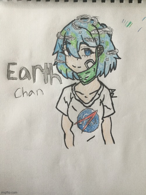 I drew earth chan | image tagged in earth chan | made w/ Imgflip meme maker